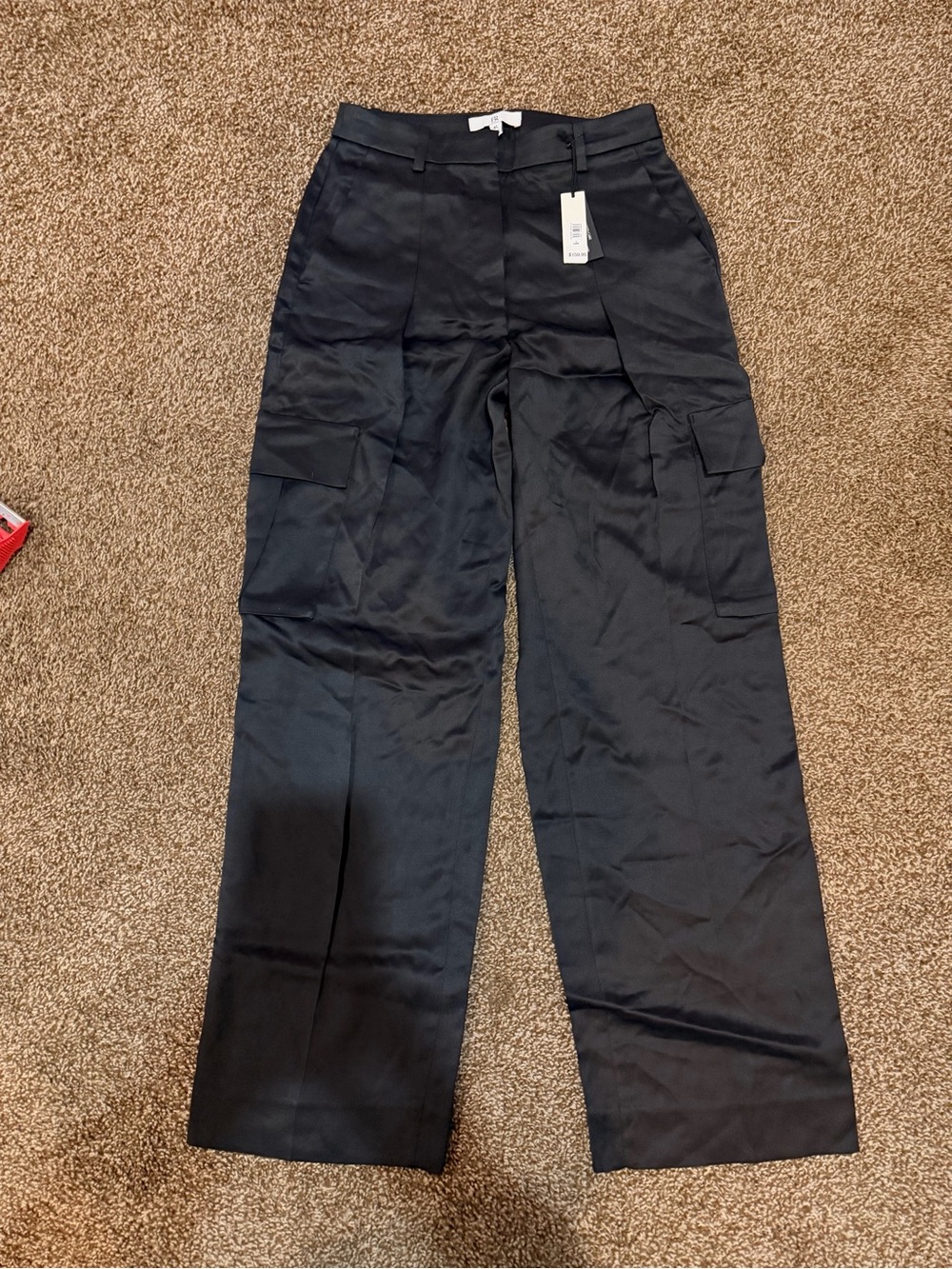Banana Republic Black Cargo Wide-Leg Pants